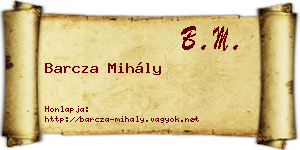 Barcza Mihály névjegykártya
