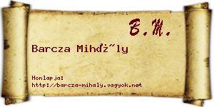 Barcza Mihály névjegykártya